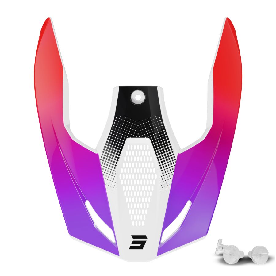 Daszek kasku SHOT FURIOUS ZEBRA PINK GLOSSY