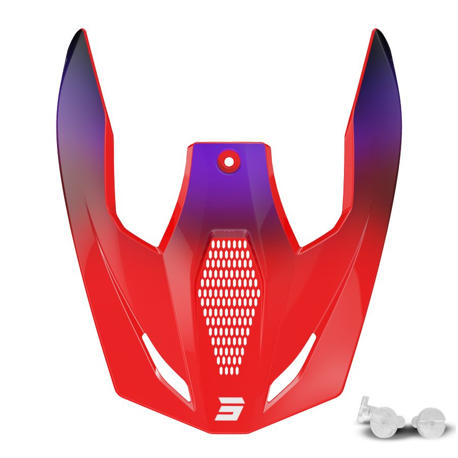 Daszek kasku SHOT FURIOUS KID STREAM RED GLOSSY