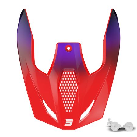 Daszek kasku SHOT FURIOUS KID STREAM RED GLOSSY