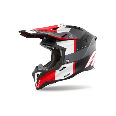Kask AIROH AVIATOR 3 MONARCH GREY/RED MATT 2XL