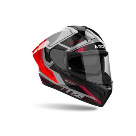 Kask AIROH MATRYX ROCKET RED FLUO GLOSS czarny 2XL