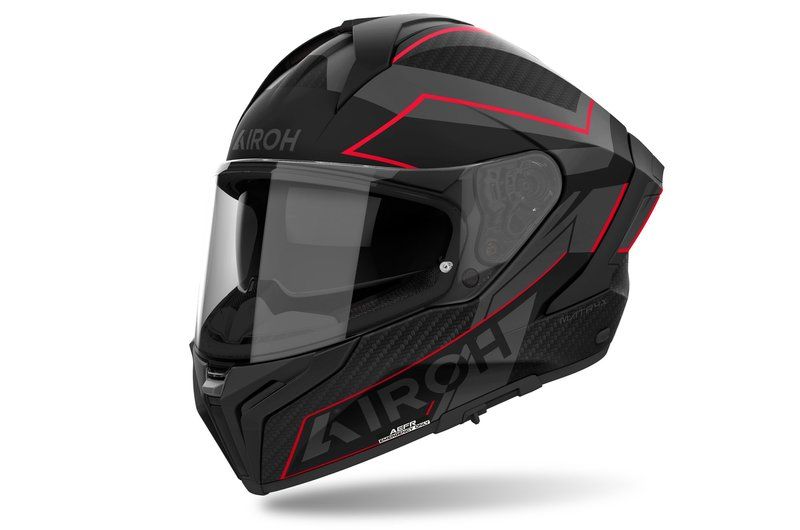 Kask AIROH MATRYX SENTINEL RED MATT czarny 2XL