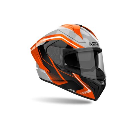Kask AIROH MATRYX WIDE ORANGE GLOSS czarny M