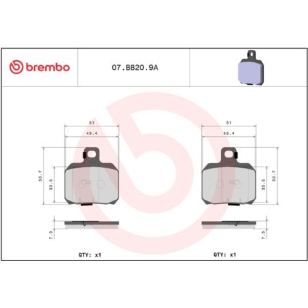 Klocki hamulcowe BREMBO GENUINE DERBI GP1 125