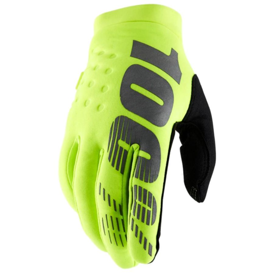 Rękawiczki 100% brisker fluo yellow żółty S