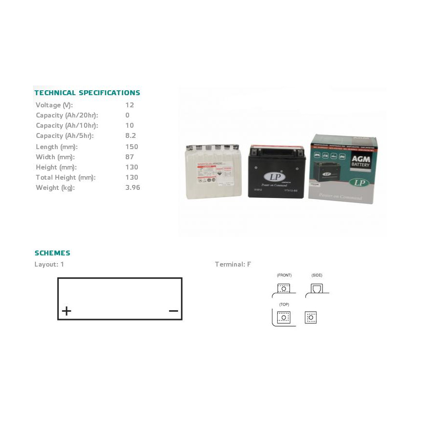 Akumulator LANDPORT ytx12-bs l