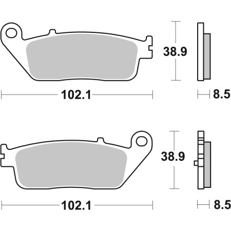 Klocki hamulcowe SBS SCOOTER HONDA ANF 125