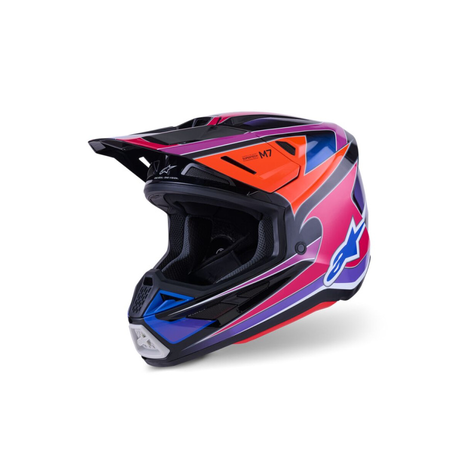 Kask ALPINESTARS SUPERTECH M7 FUSE blu/pu/pnk M