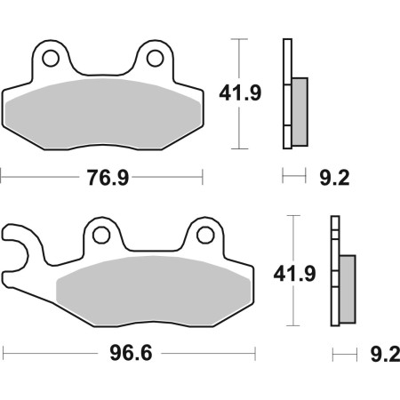 Klocki hamulcowe SBS SCOOTER YAMAHA VP 250