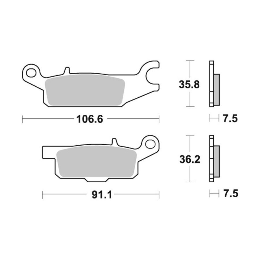 Klocki hamulcowe SBS SINTER YAMAHA GRIZZLY 550