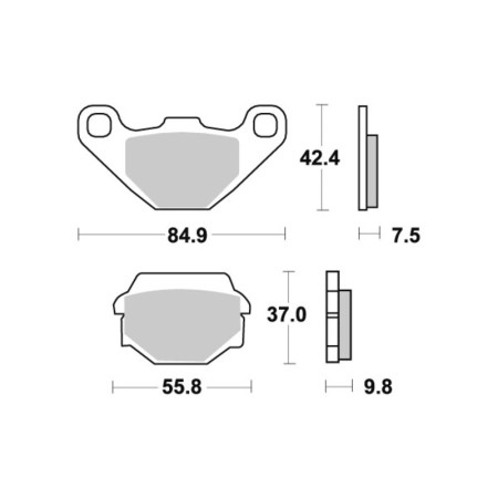 Klocki hamulcowe SBS SINTER KAWASAKI KLE500