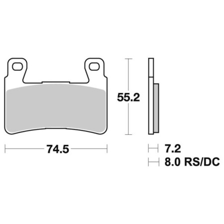 Klocki hamulcowe SBS DUAL CARBON HONDA CB1100