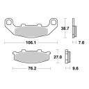 Klocki hamulcowe SBS SINTER KAWASAKI ZR550 ZEPHYR