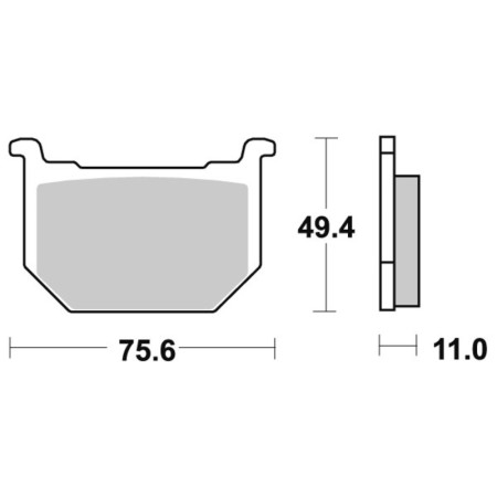 Klocki hamulcowe SBS CERAMIC SUZUKI GN250