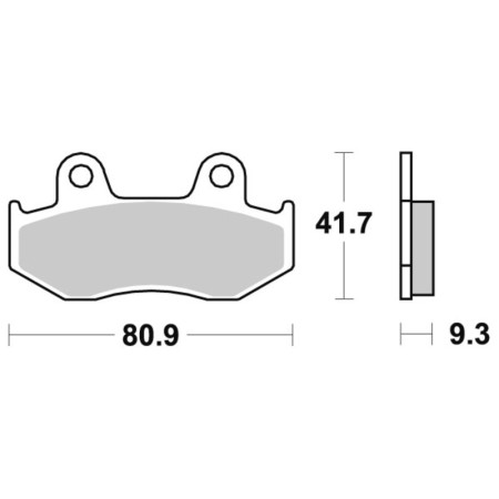 Klocki hamulcowe SBS CERAMIC YAMAHA RAPTOR 700