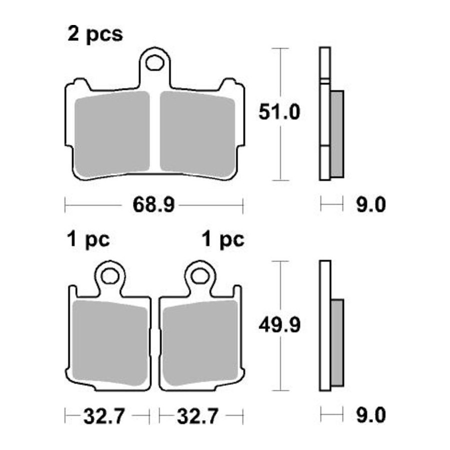 Klocki hamulcowe SBS EVO SINTERED HONDA VFR1200F