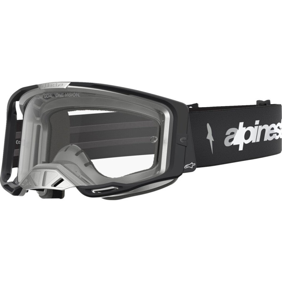 Gogle ALPINESTARS VISION 8 AMBER BLK/SLV CLEAR