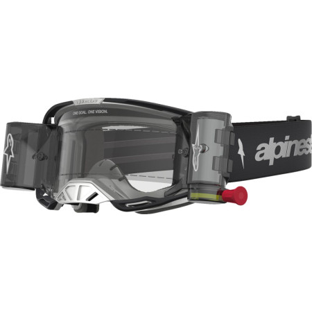 Gogle ALPINESTARS VISION 8 ROLL-OFF BK/SLV CLEAR