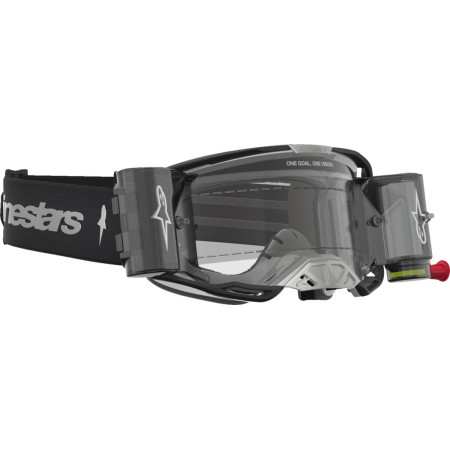 Gogle ALPINESTARS VISION 8 ROLL-OFF BK/SLV CLEAR