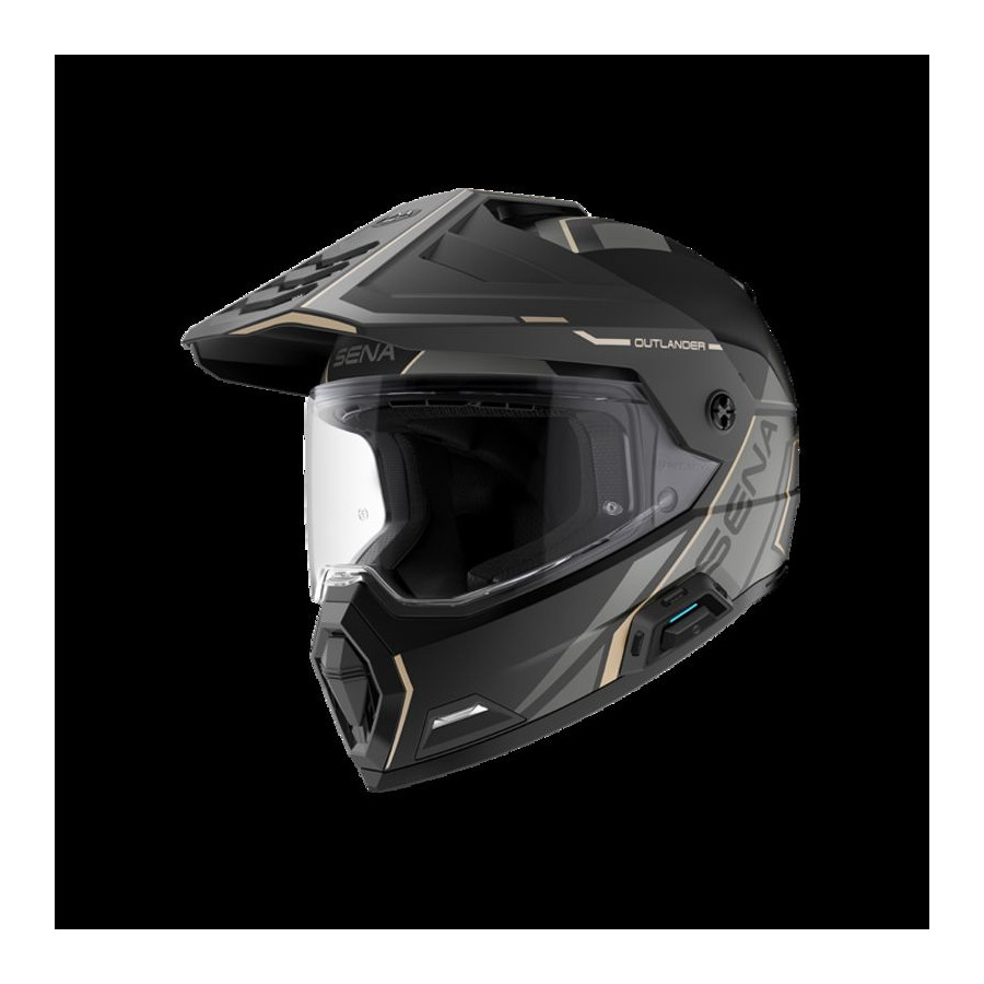 Kask z interkomem SENA OUTLANDER MATT BLK