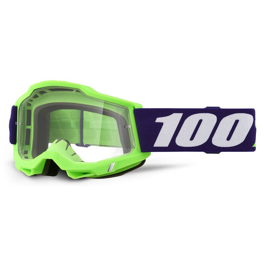 Gogle 100% ACCURI 2 SATISFY GREEN MIRROR CLEAR