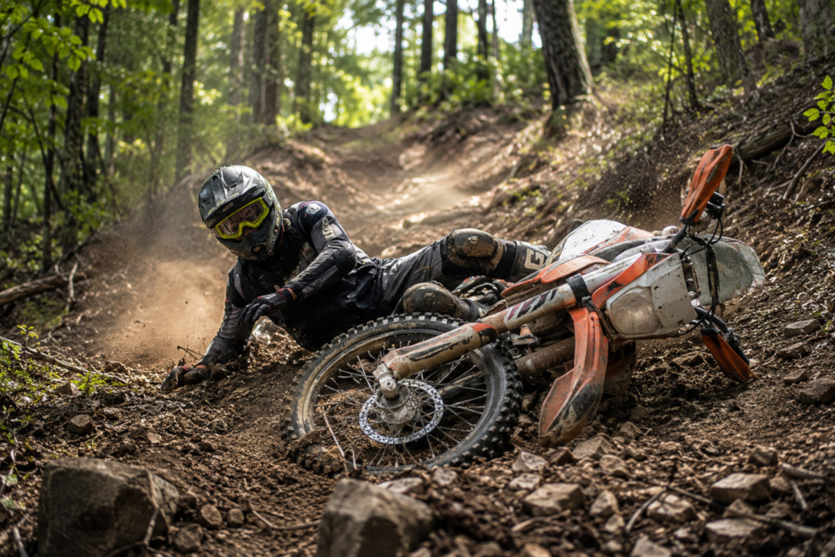 Pierwsza gleba w enduro: co najczęściej ratuje motocyklistę i motocykl?